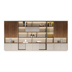 Modern Open-Shelved Executive Storage Cabinet