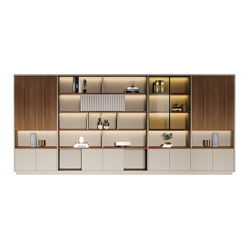 Modern Open-Shelved Executive Storage Cabinet
