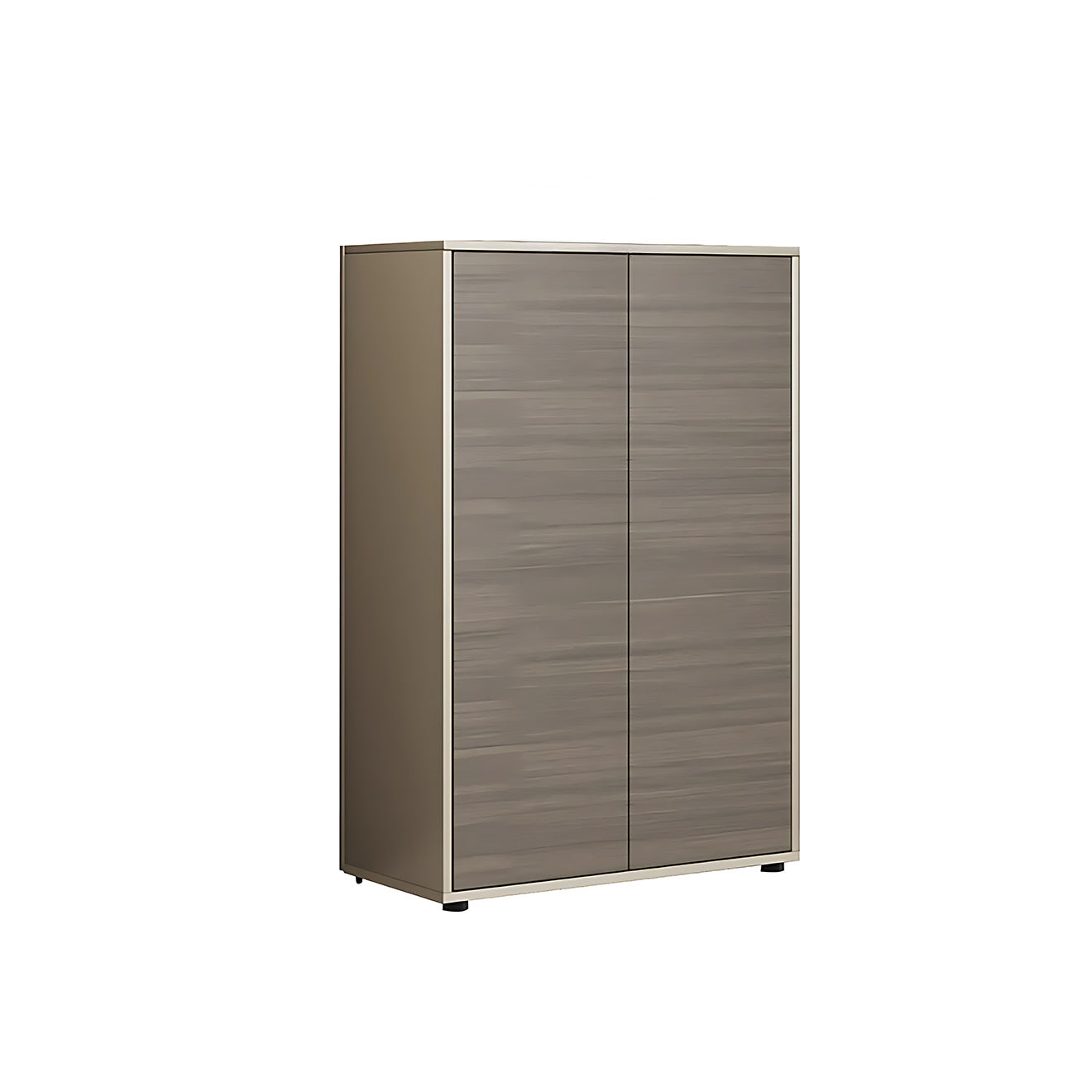 Modern Storage Cabinet with Warm Wood Grain Finish