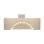 Modern Reception Desk with Keyboard Tray and Lockable Storage Drawer