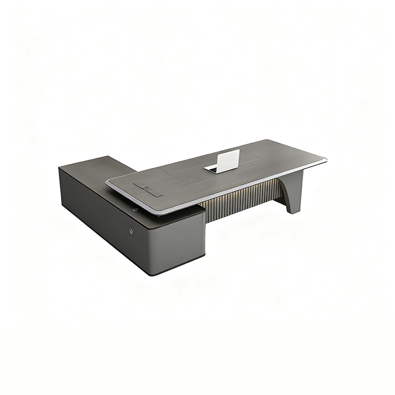 L-Shape Modern Executive Desk with Integrated Storage