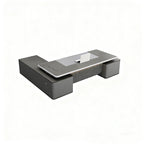 L-Shape Modern Executive Desk with Integrated Storage