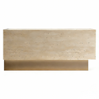 Stone-Look Linear Reception Counter with LED Plinth