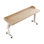 Mobile height adjustable table with storage edge design for training rooms and offices