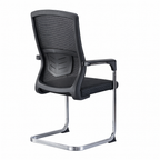 Black mesh back office visitor chair featuring breathable design 