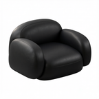 Modern Curved Leather Lounge Set Modular Sofa for Office Receptions Lobbies and Salons