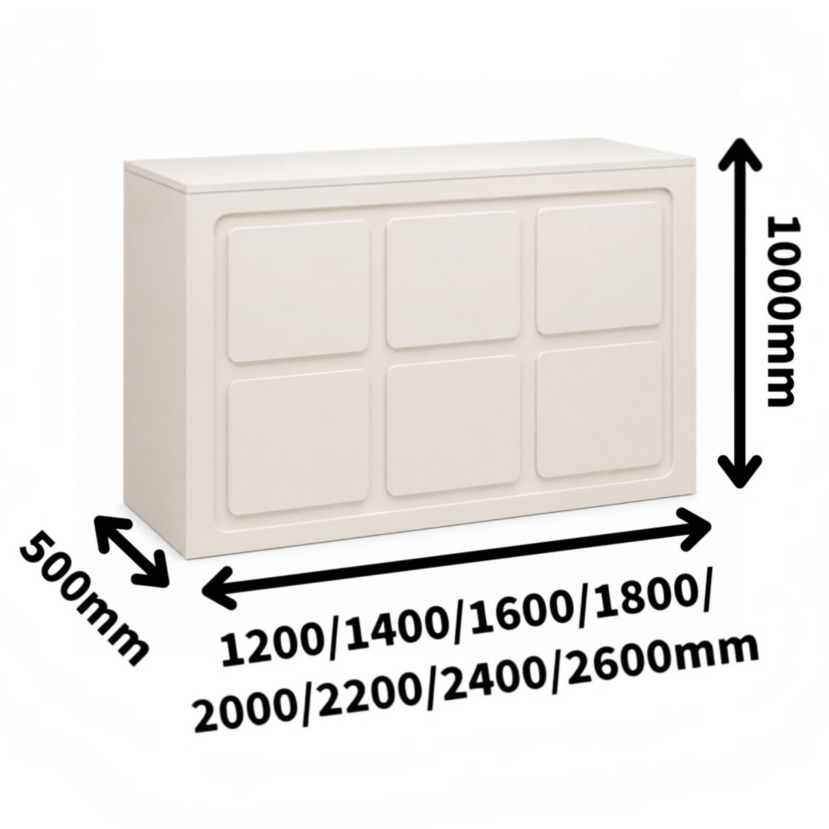 Modern Panel Reception Desk with Storage
