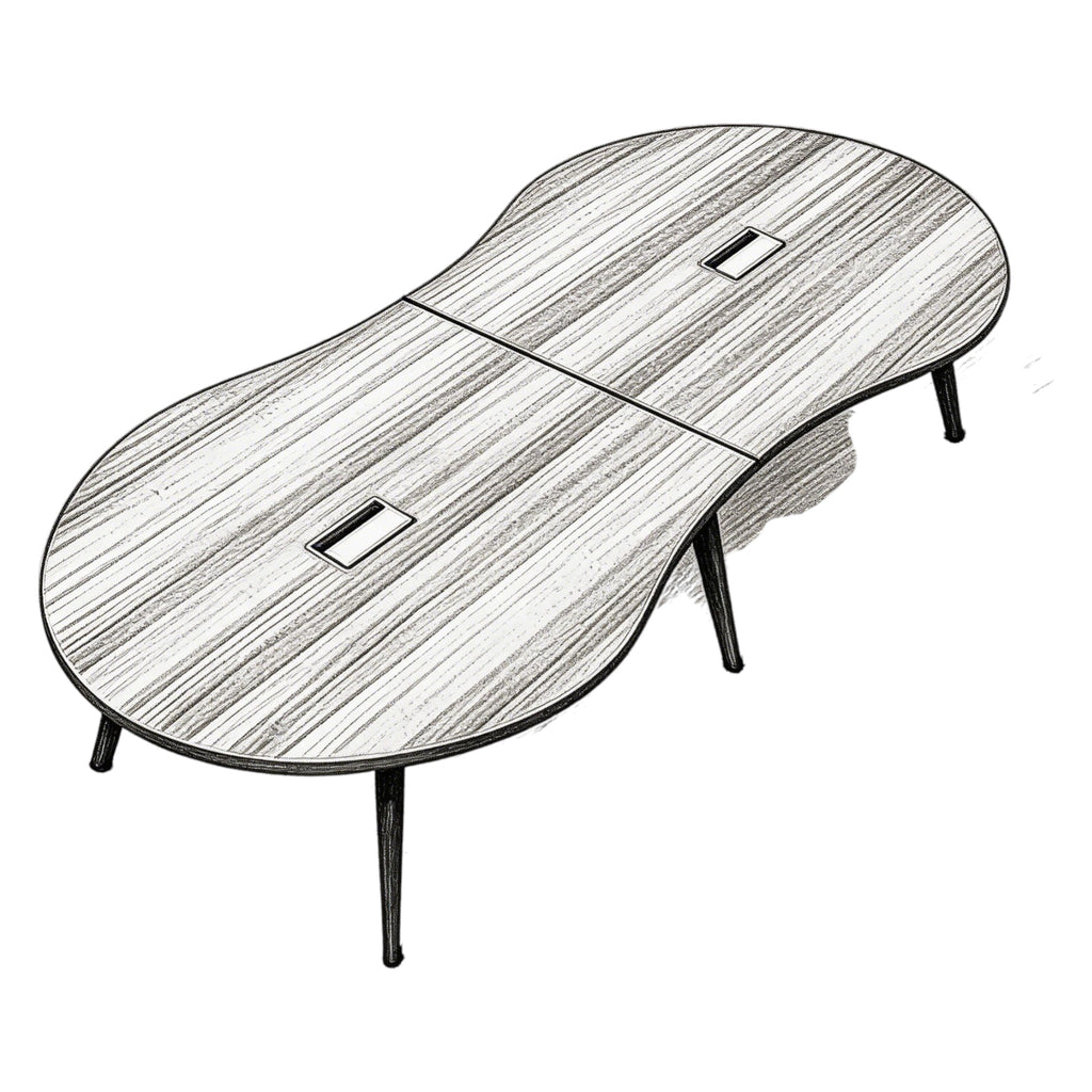 Contemporary Curved Conference Table