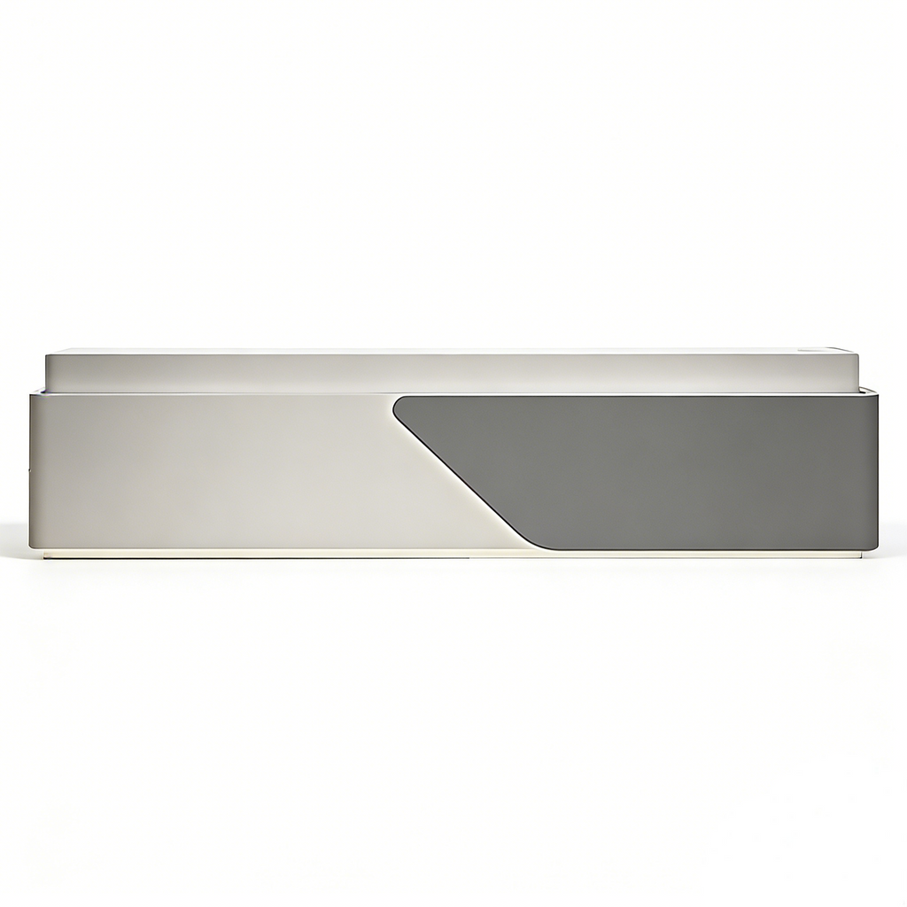 Premium Office Reception Desk with Lockable Storage and LED Lighting