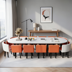 Contemporary boardroom table designed for modern office meeting rooms with multiple seating