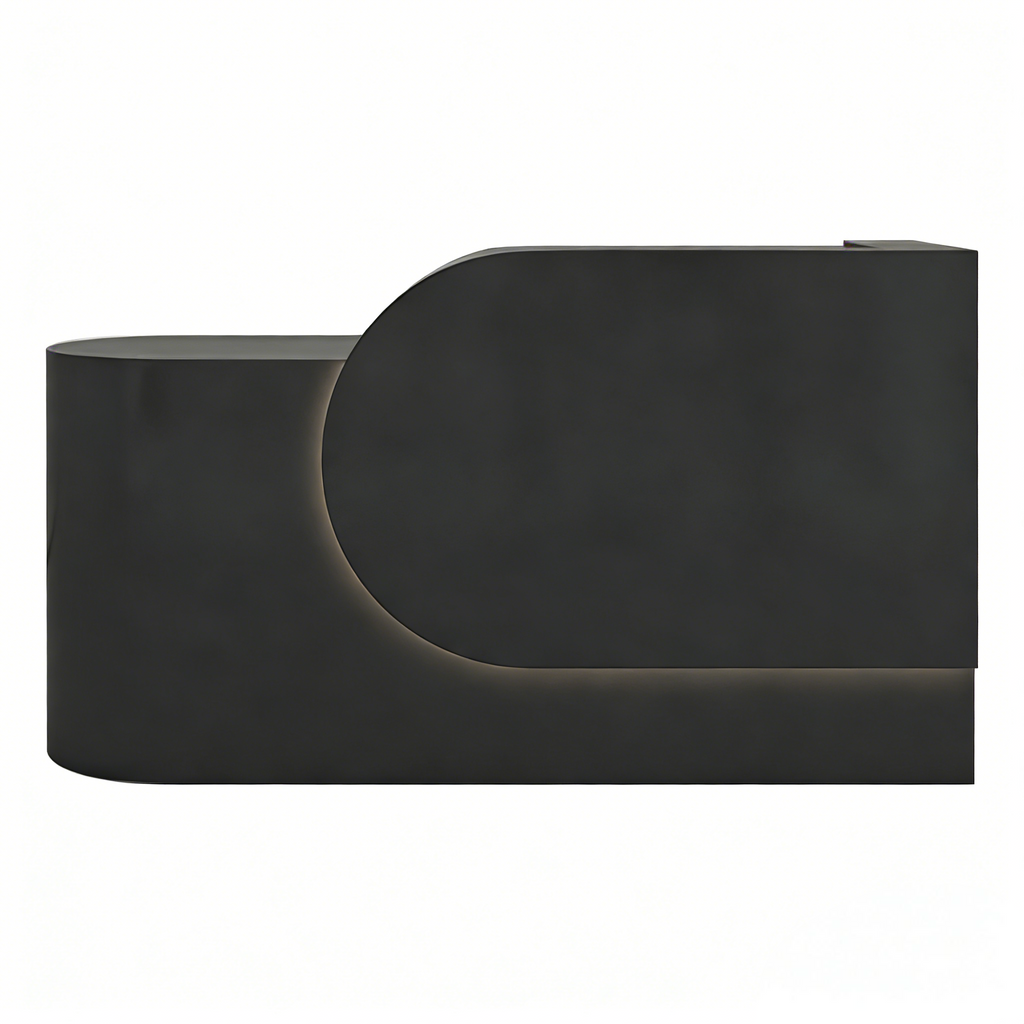 Compact Curved Reception Counter for Beauty and Skin Clinics