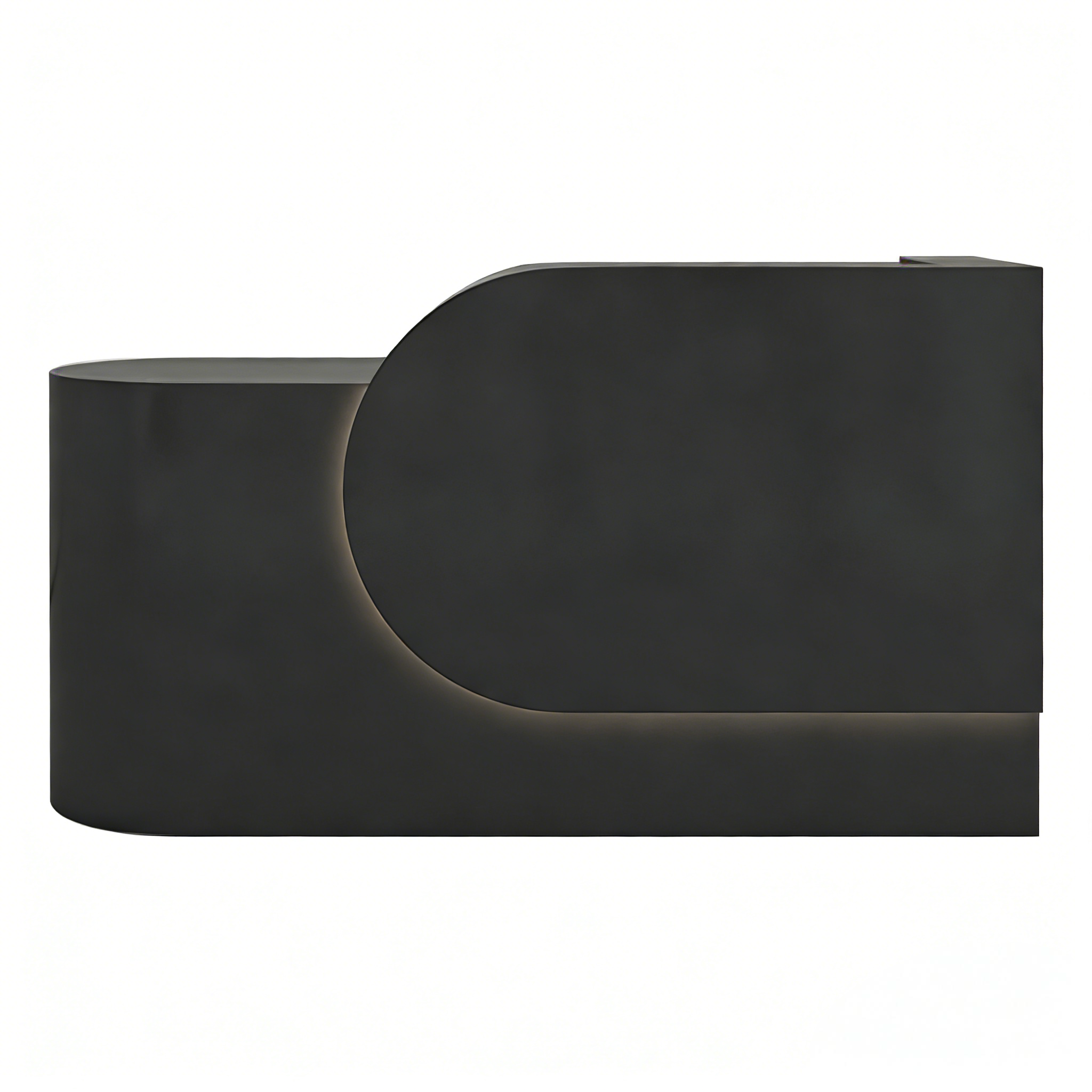 Compact Curved Reception Counter for Beauty and Skin Clinics