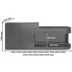Modern Reception Desk with Display Shelf