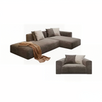Modern Modular L Shape Corner Sofa With Ottoman For Living Room
