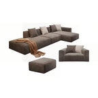 Modern Modular L Shape Corner Sofa With Ottoman For Living Room
