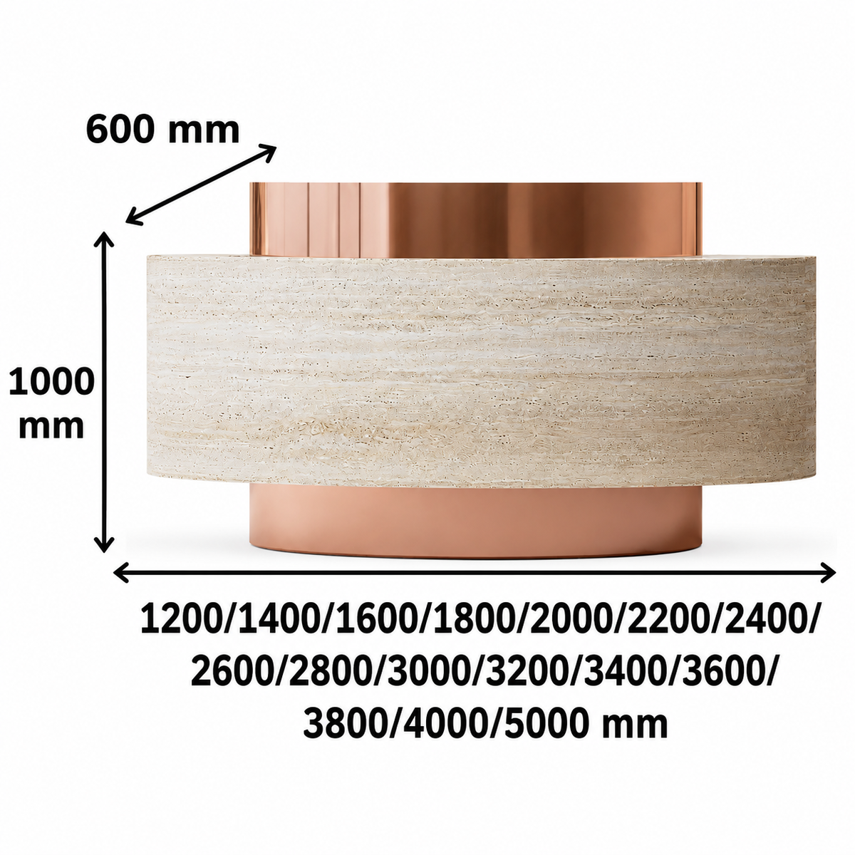 Curved Reception Counter with Custom Branding and Integrated Storage