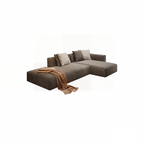 Modern Modular L Shape Corner Sofa With Ottoman For Living Room