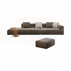 Modern Modular L Shape Corner Sofa With Ottoman For Living Room