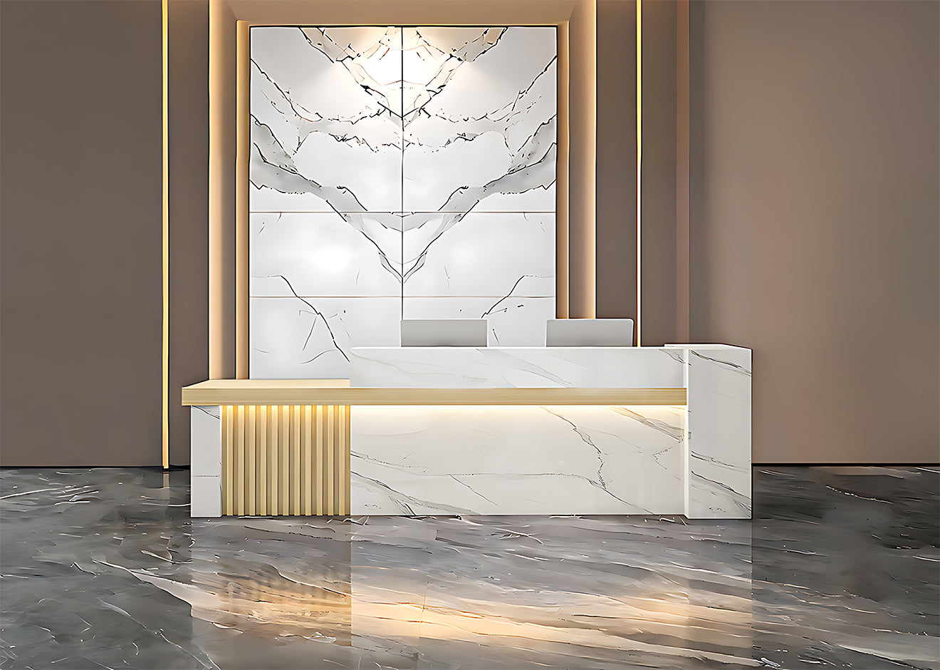 Modern Elegant Reception Desk for Offices and Service Areas