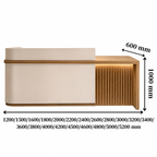 Premium Salon Reception Desk with LED Side Panel