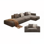 Modern Modular L Shape Corner Sofa With Ottoman For Living Room