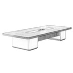 Executive conference table dimensions and layout design for office planning