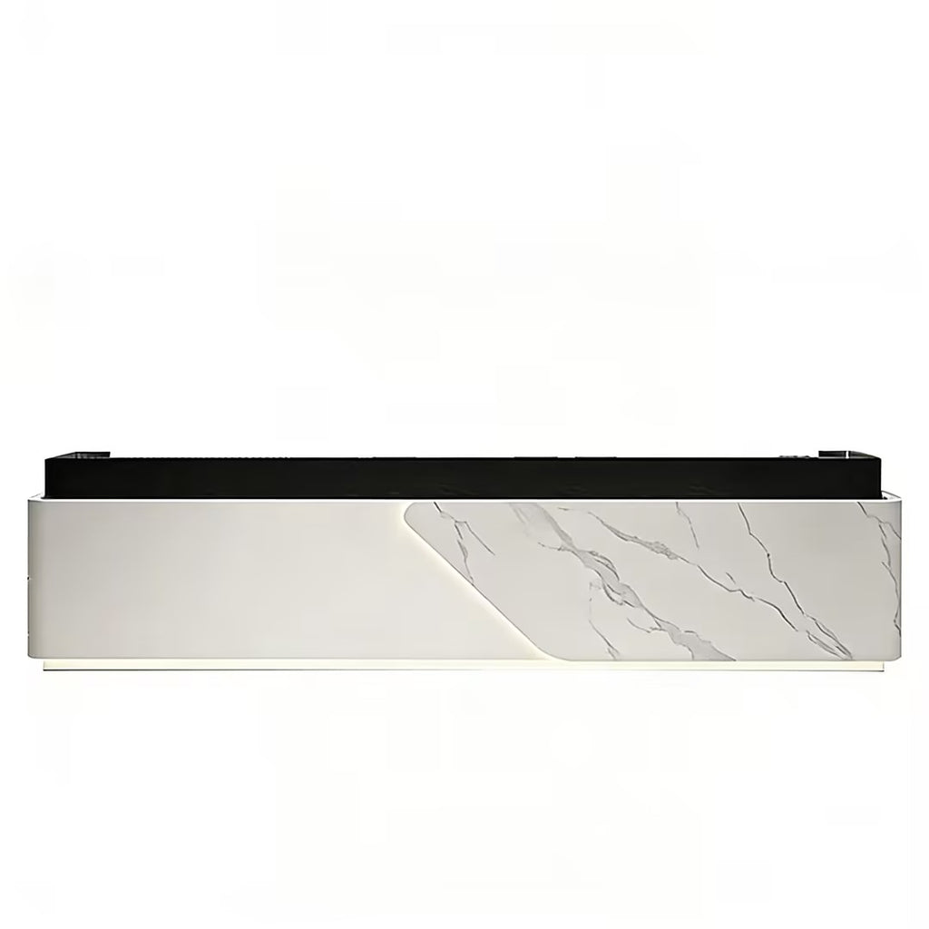 Premium Office Reception Desk with Lockable Storage and LED Lighting