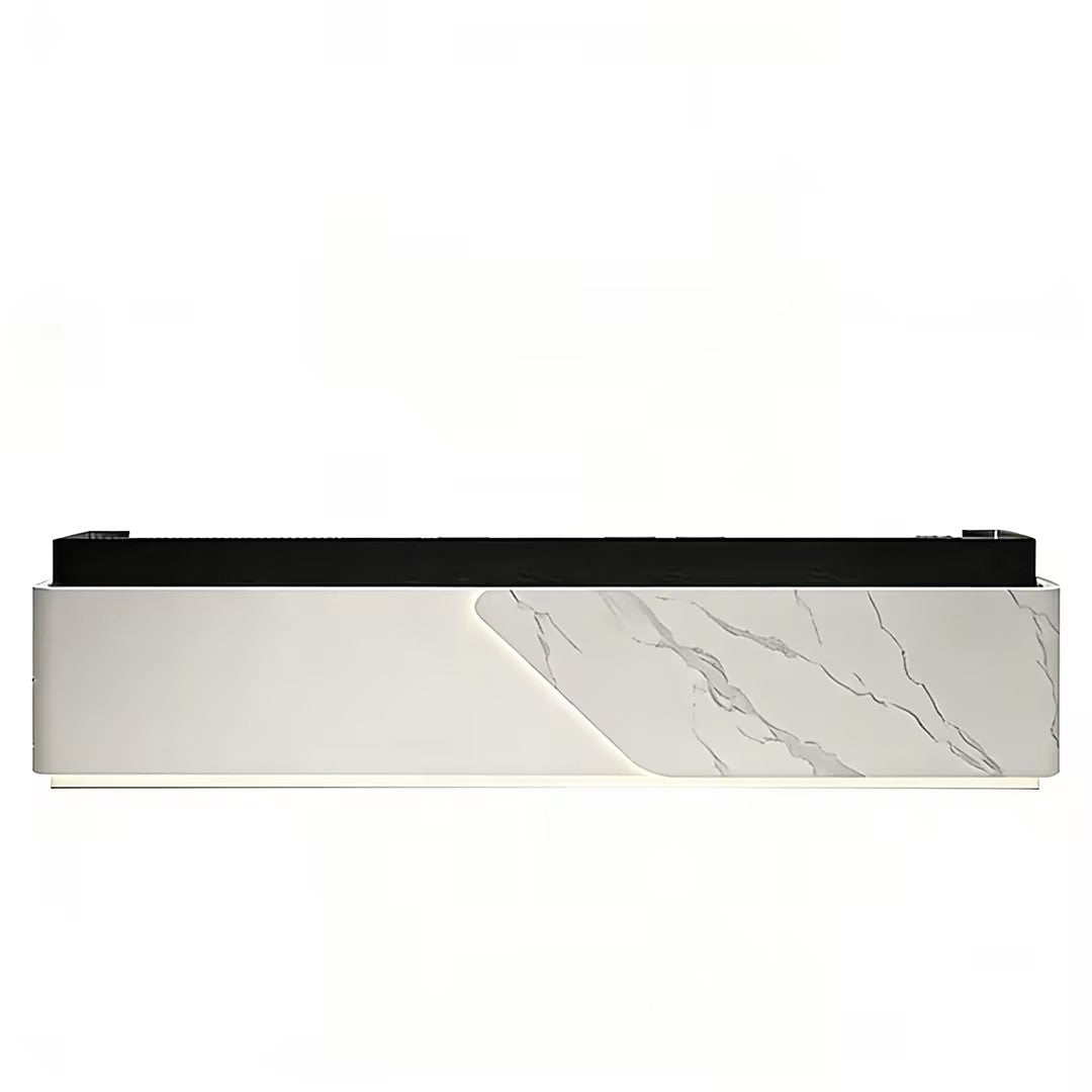 Premium Office Reception Desk with Lockable Storage and LED Lighting