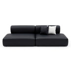 Modern Curved Leather Lounge Set Modular Sofa for Office Receptions Lobbies and Salons