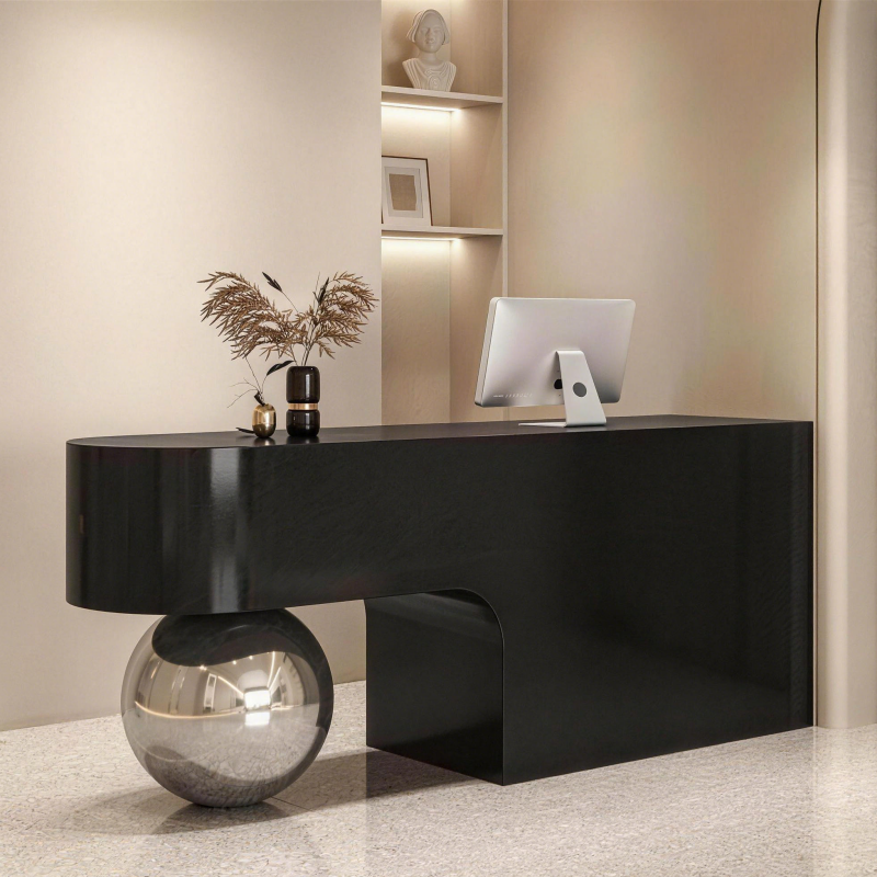 Commercial Reception Desk with Curved Side Profile