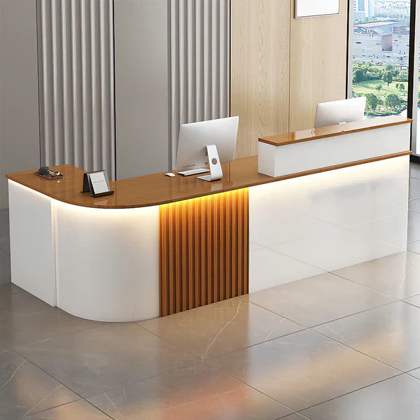 Urban L-Shaped Reception Desk for Office & Shop