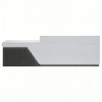 Commercial reception counter with warm LED lighting for professional interiors